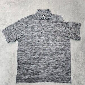 Footjoy Men's Grey Polo Performance Polo Shirt Size L Logo